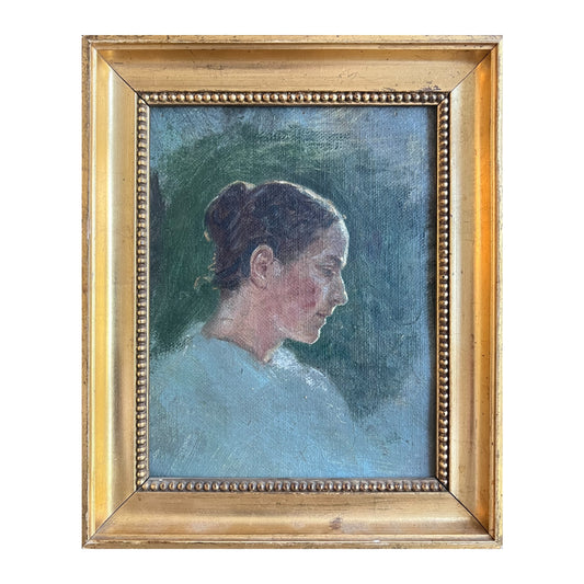 Niels Skovgaard. Portrait of the artists wife Ingeborg Skovgaard, ca. 1895