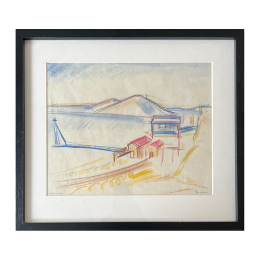 John Jon-And, ascribed to. Landscape from Naples, 1920’s