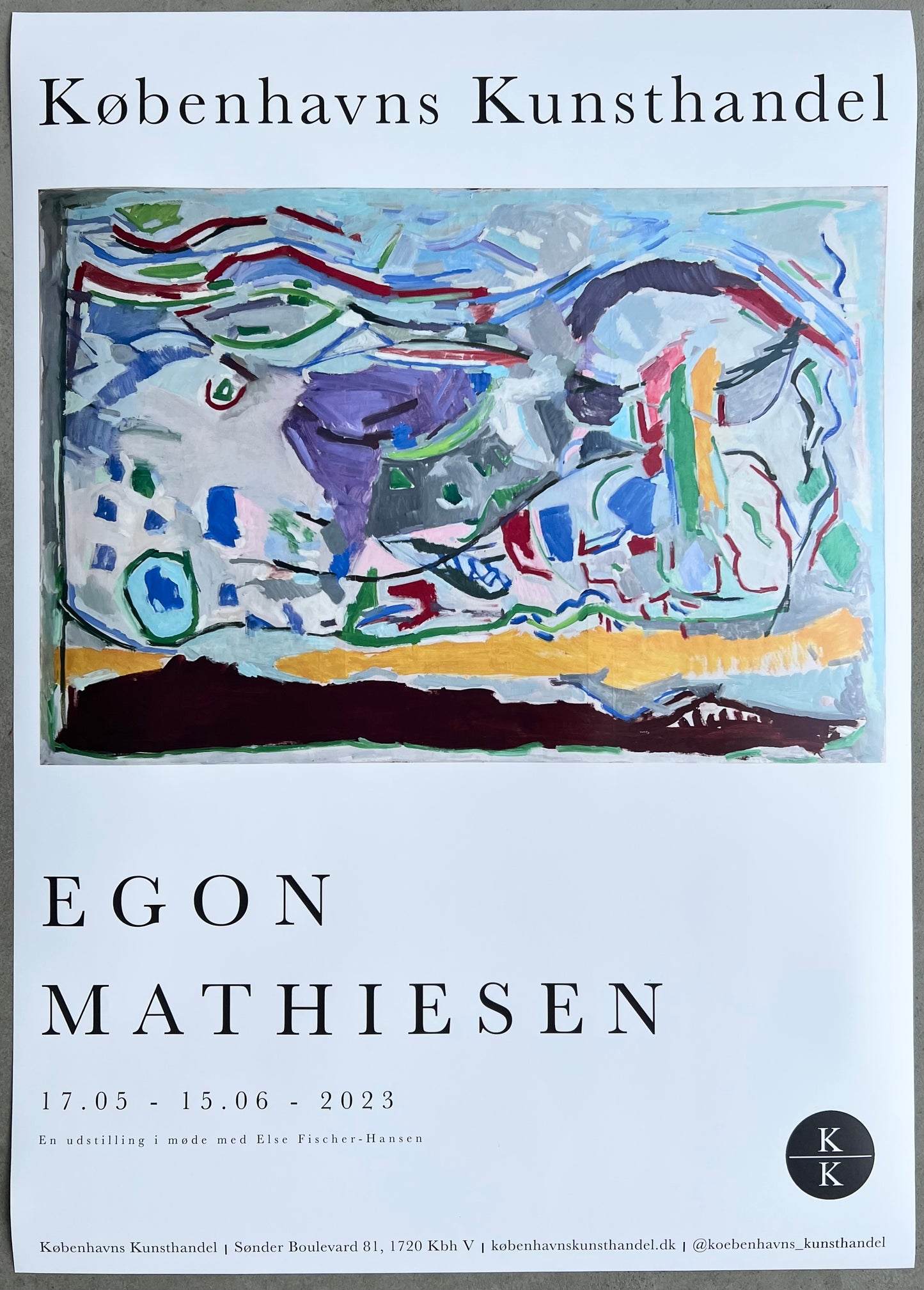 Egon Mathiesen. Exhibition poster, 2023