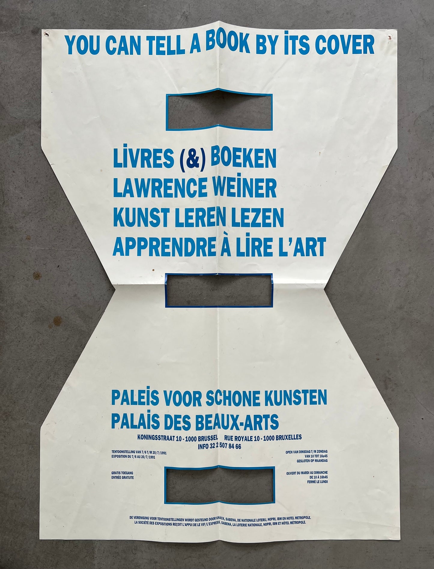 Lawrence Weiner. Exhibition poster, 1991