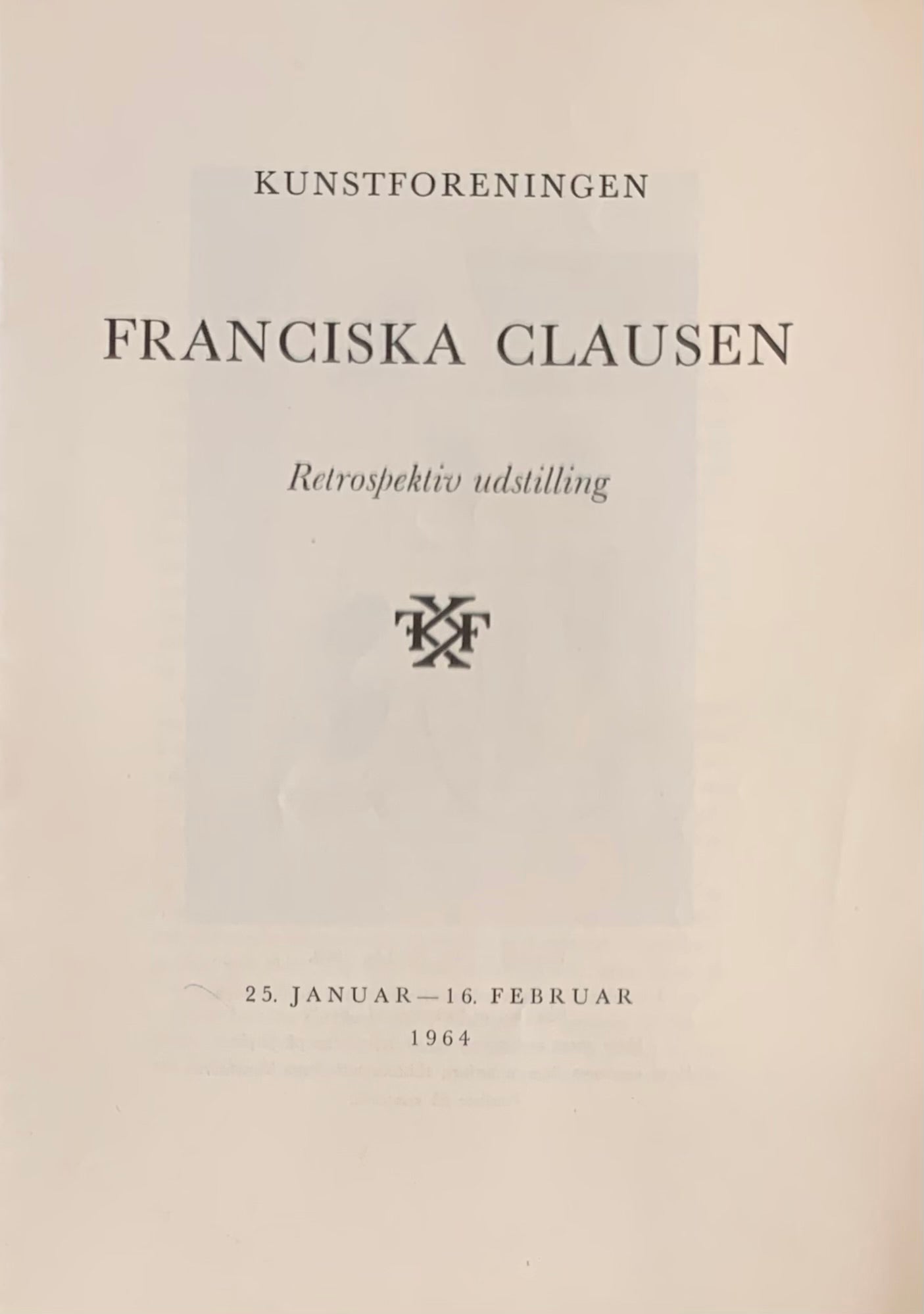 Franciska Clausen. Three booklets