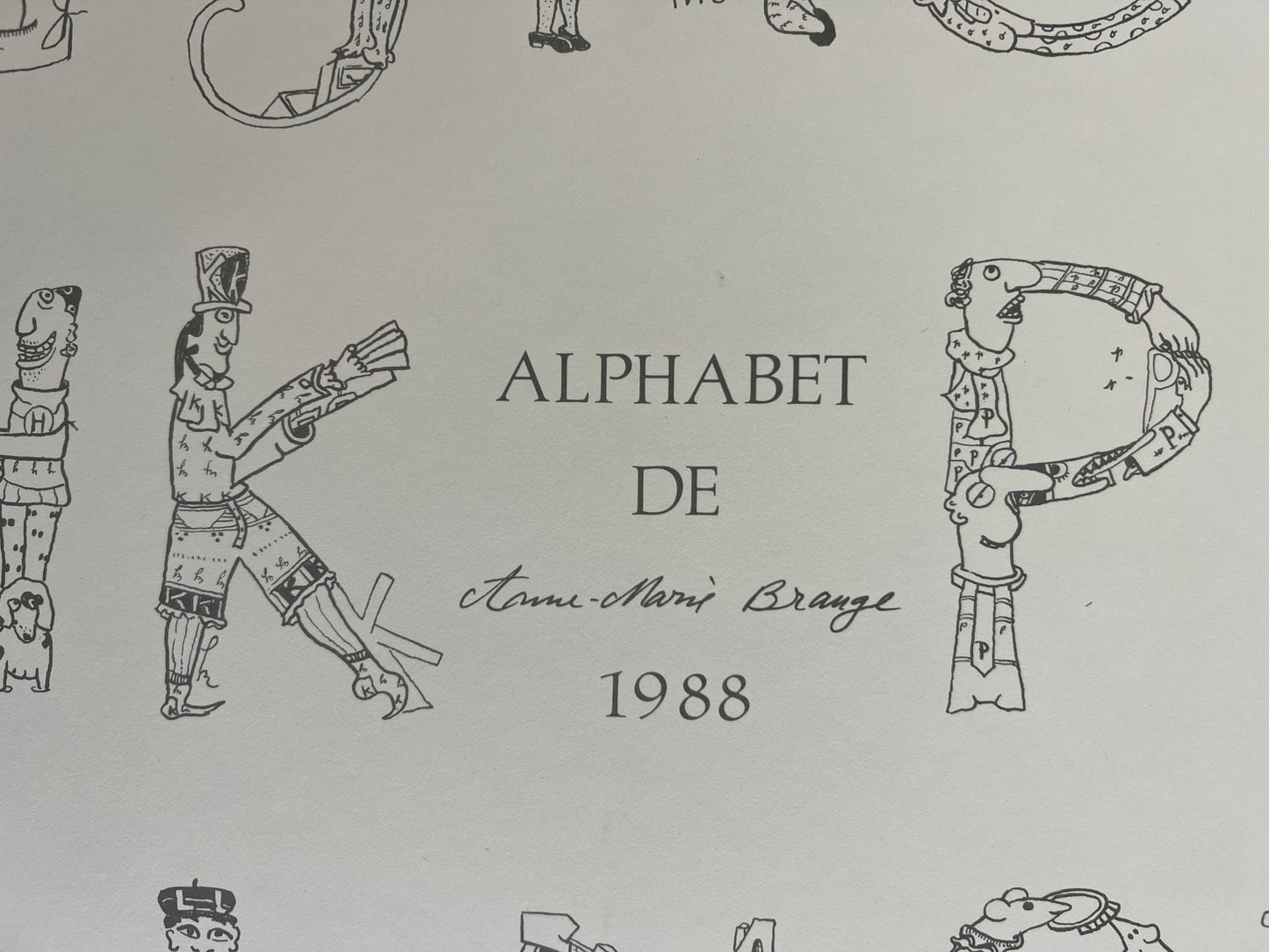 Anne-Marie Brauge. “Alphabet de Anne-Marie Brauge”, 1988