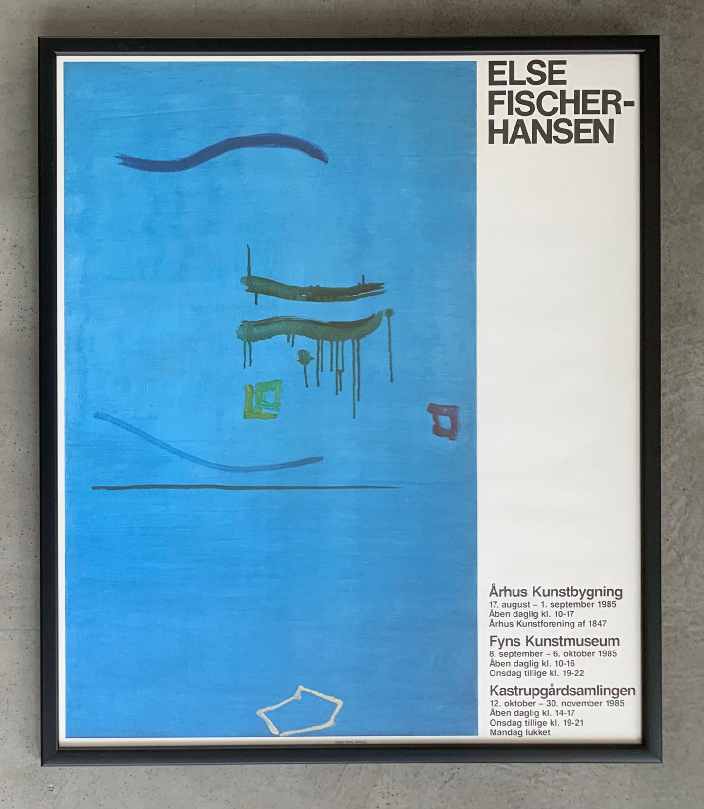 Else Fischer-Hansen. Exhibition poster, 1985