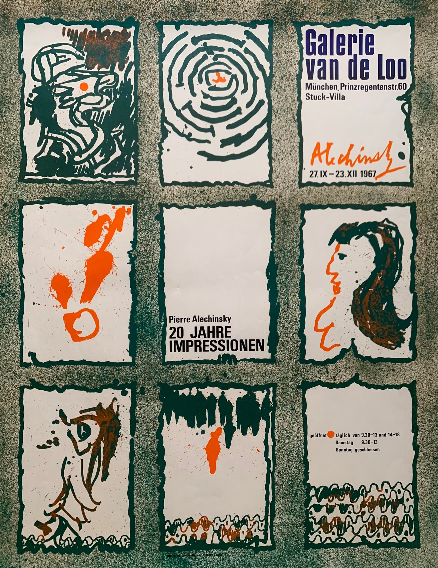 Pierre Alechinsky - exhibition poster, 1967