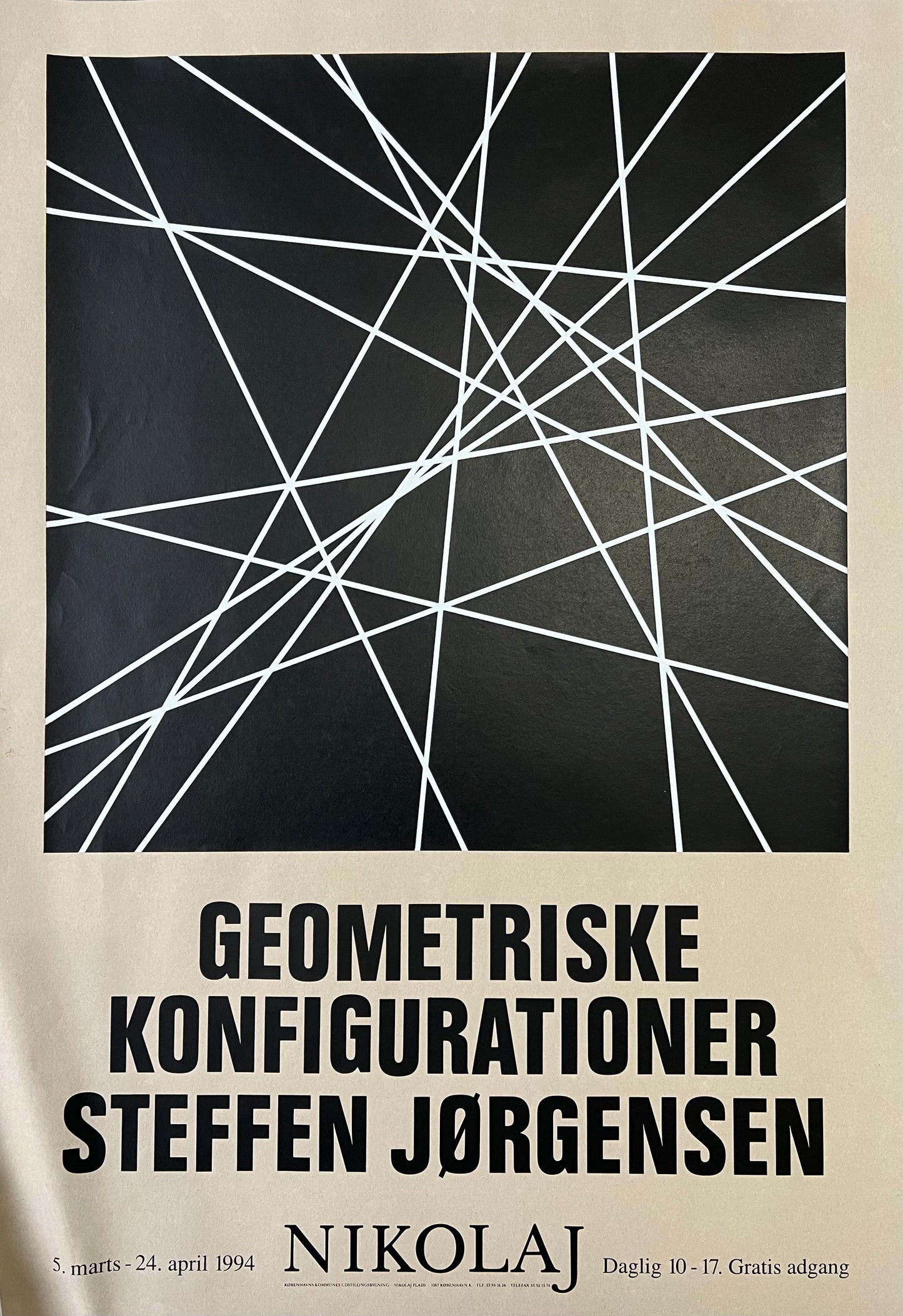 Steffen Jørgensen. Exhibition poster, 1994