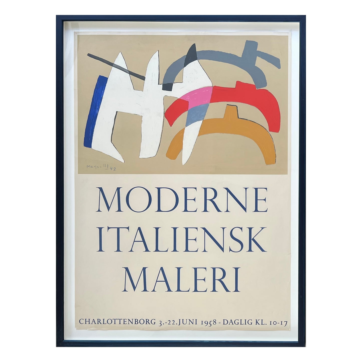 “Moderne Italiensk Maleri”, exhibition poster, 1958