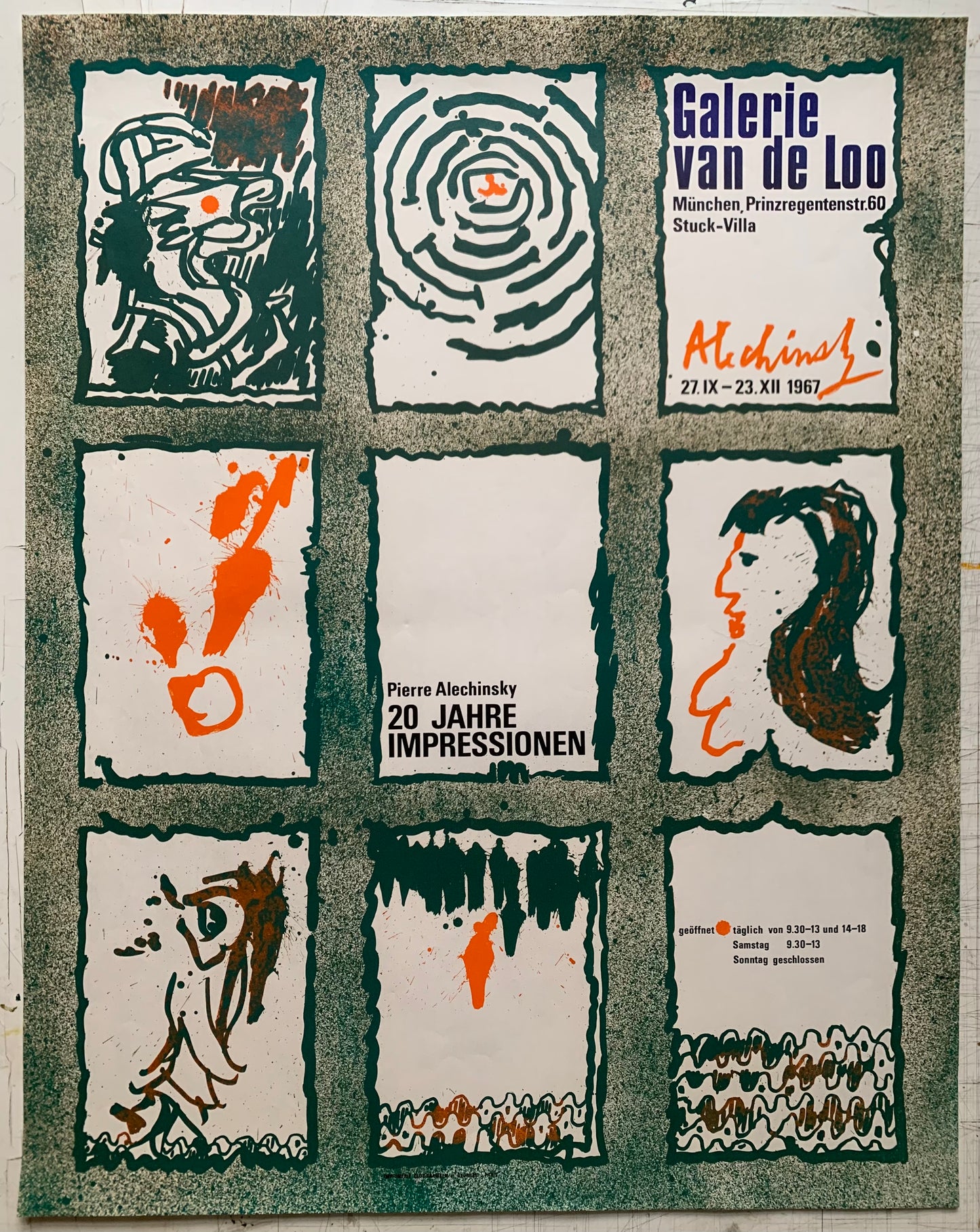 Pierre Alechinsky - exhibition poster, 1967