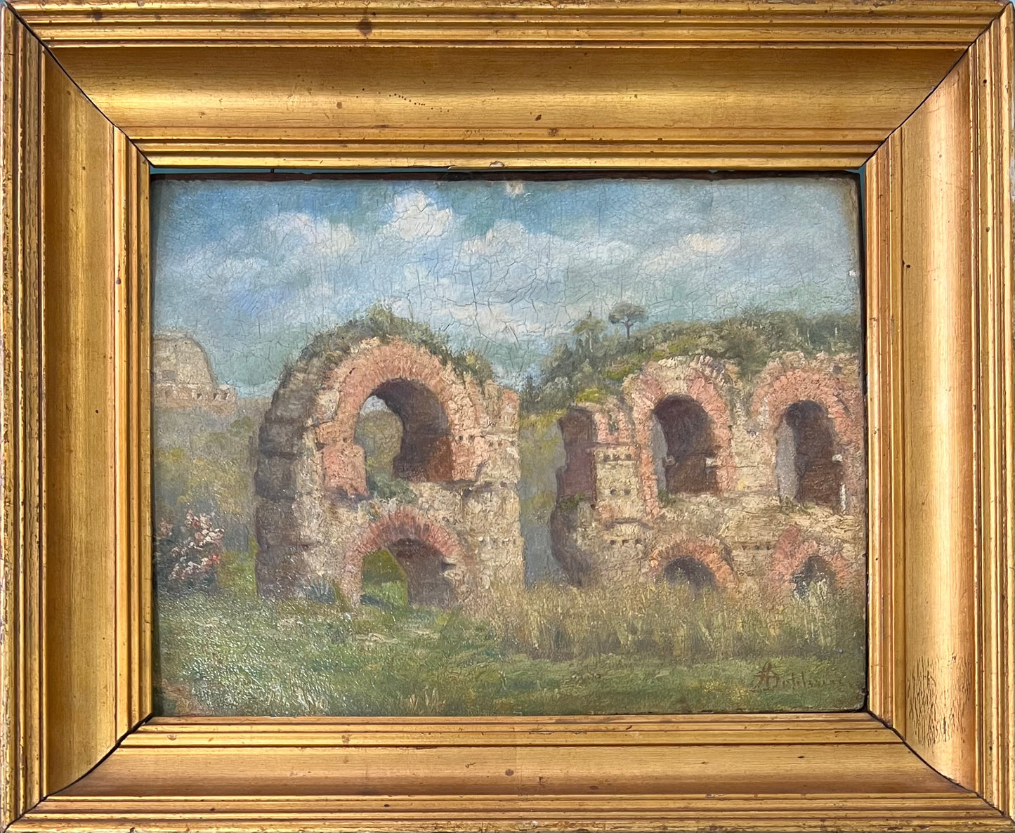 Augusta Dohlmann. Study of an aquaduct,Italy, ca. 1890