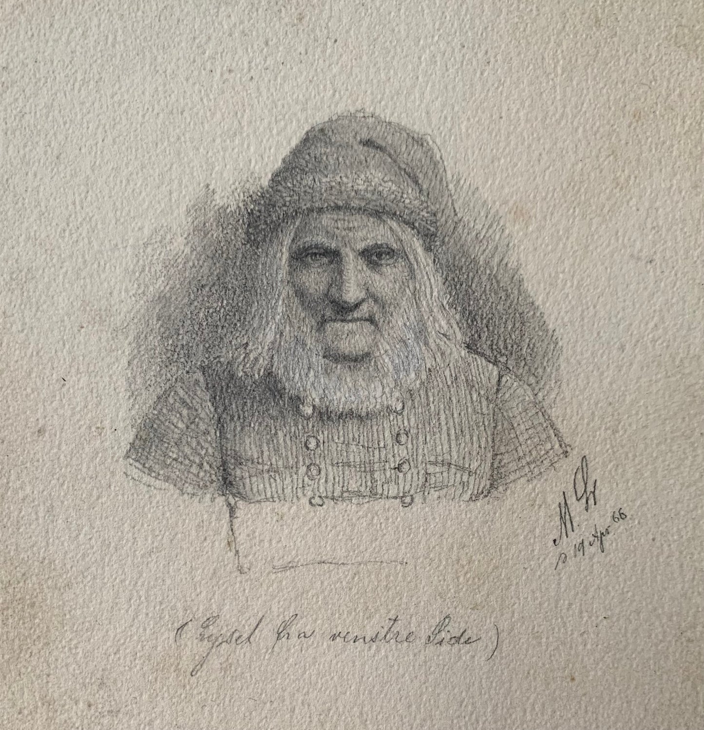 Michael Lunn. Portrait of an old man, 1866
