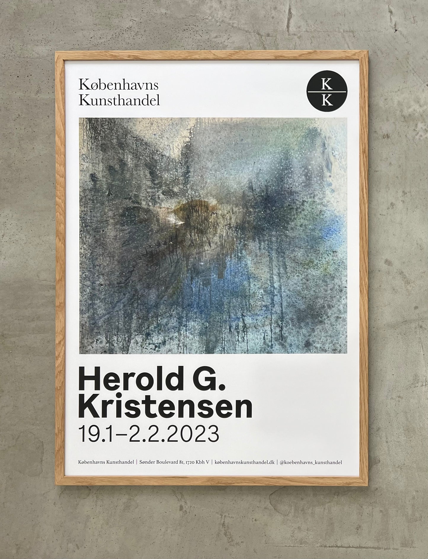 Herold G. Kristensen. Exhibtion poster, 2023