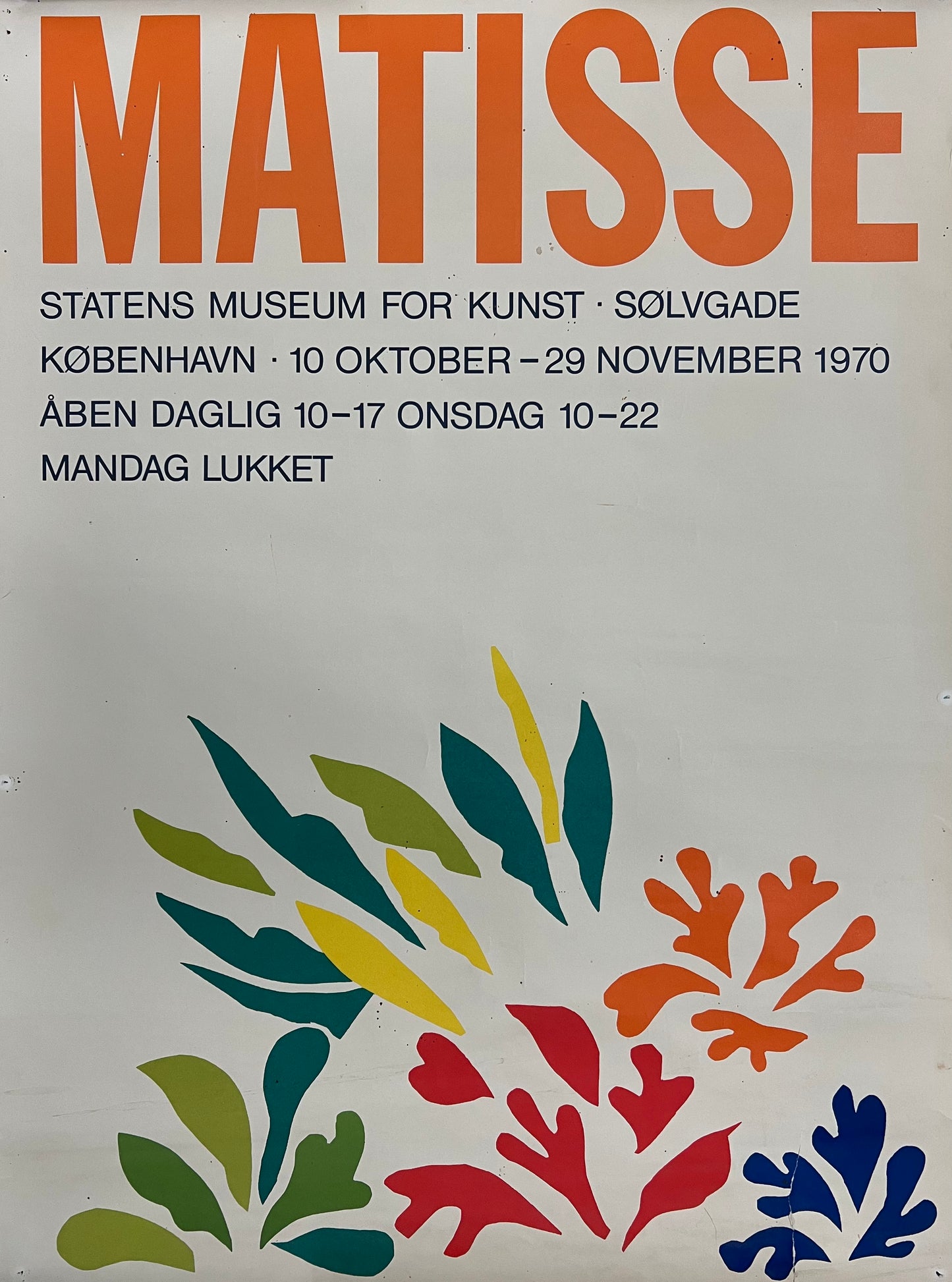 Henri Matisse. Exhibition poster, 1970