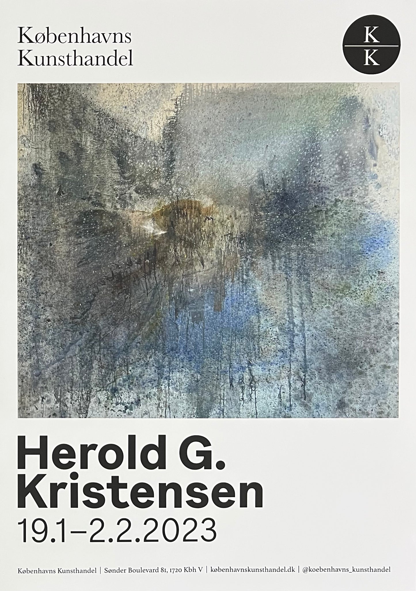 Herold G. Kristensen. Exhibtion poster, 2023